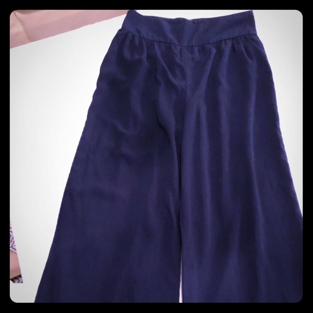 Navy blue high waisted pants